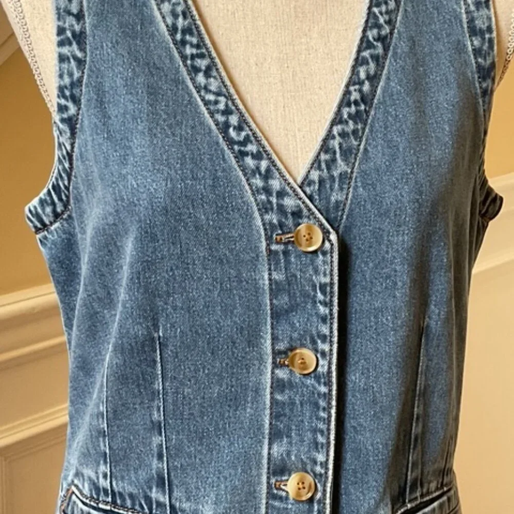 Ann Taylor Modern Denim Shirtdress / 10P Authentic Indigo NWT Orig 169 - Picture 7 of 8